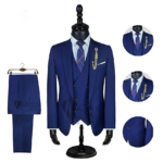 King Suits Three Piece Admiral Blue